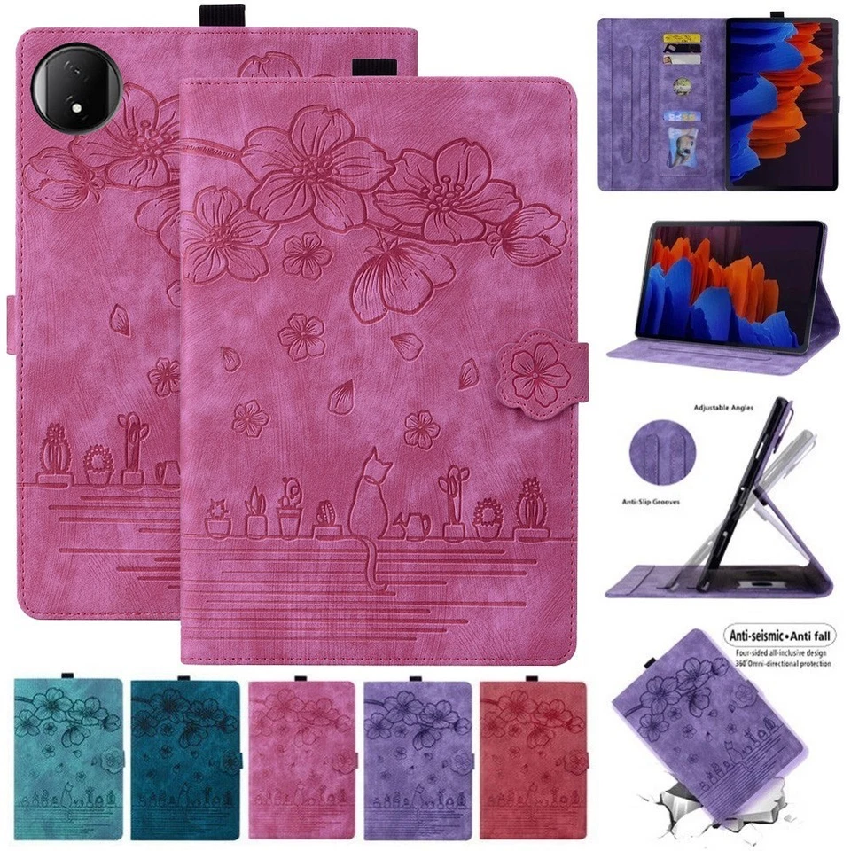 Leather Cat Flower Card Slot Tablet Case For Honor Pad X7 2025 Tablet 8.7'' - Image 1 of 4