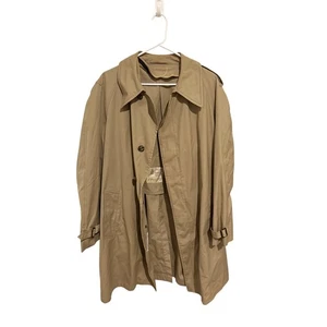 London Fog Trench Cappotto Uomo Beige Classico Doppiopetto 44 Reg - Foto 1 di 7