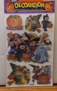 Halloween Laser Fenster Wandtattoo abnehmbare Hexen Kürbis Kinder Kostüme 6 Stück - Bild 1 von 3