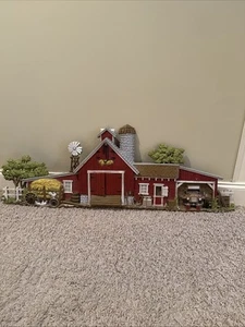Vintage 70's Burwood Products 587 3D Farm Barn 46" Plastic Wall Hanging Farmcore - Picture 1 of 15