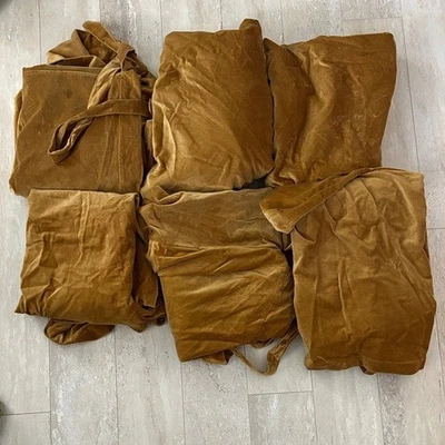 Pottery Barn Velvet 4 Side Chair Chaise Covers & 2 Armchair Fauteuil Set - Image 1 of 4