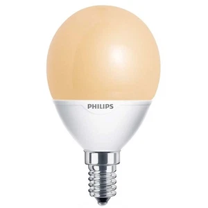 Lámpara de bajo consumo Philips P55 gotas 8W = 32W E14 terracota 330lm blanco cálido 2200K - Imagen 1 de 1