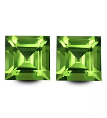 2.8ct 5mm Unique 100% Natural Peridot Pair - Image 1 of 2