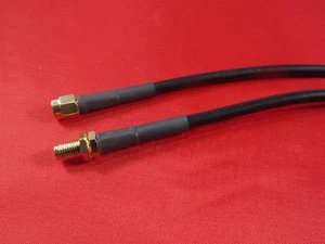 2 ft RFC195, 2.4G Coax 3D-FB Antenna cable RP-SMA Male to RP-SMA Female. - Picture 1 of 2