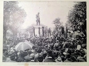 1895 Xilografia MONUMENTO MAC-MAHON MAGENTA Milano - Imagen 1 de 1