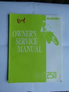 1991 SUZUKI RMX250  FACTORY SERVICE MANUAL - Picture 1 of 3