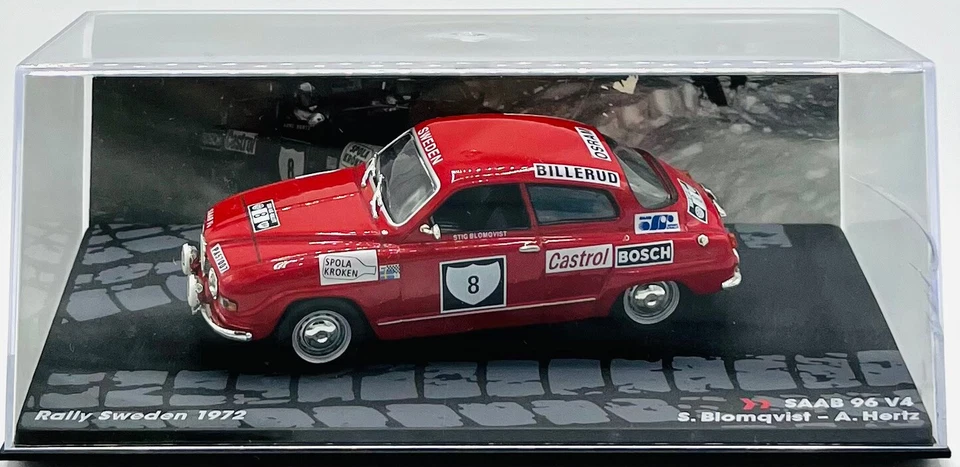 EBOND Saab 96 V4 Rally Sweden 1972 S.Blomqvist A.Hertz - Die Cast - 1:43 - 0499 - Immagine 1 di 1