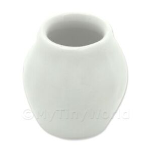 18mm Dolls House Miniature White Ceramic Tradtional Vase