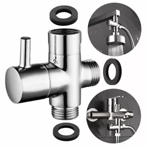 3-Way Shower Arm Diverter Valves chrome Bathtub hand shower Flow Control 1/2" - Picture 1 of 12