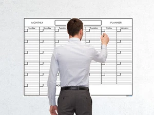 Calendario de pared 36x48 mensual borrable en blanco sin fecha hogar escuela planificador académico - Imagen 1 de 4