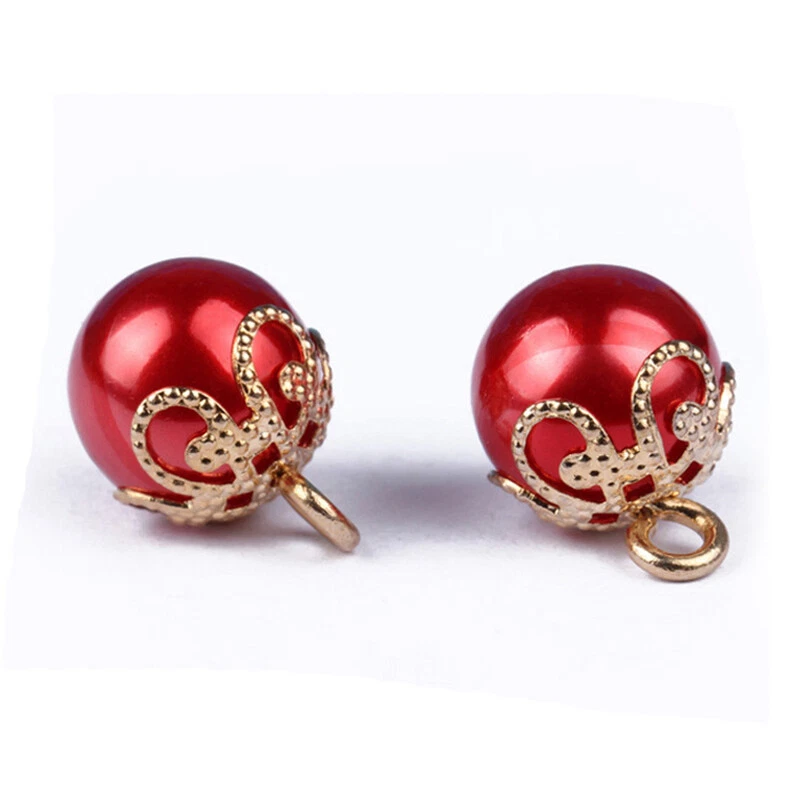 10 piezas pequeños botones redondos completos de bolas de perlas de imitación para costura de boda artesanía hágalo usted mismo Foto 1 de 4