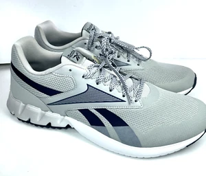 Reebok Men's sz 14  ZTAUR RUN Pure Grey/Vector Navy/White Running Shoes - GY7718 - Picture 1 of 8