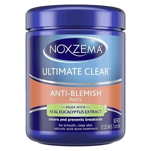 Noxzema Ultimate Clear Face Pads Clears & Prevents Acne Anti-Blemish 90 Count - Picture 1 of 1