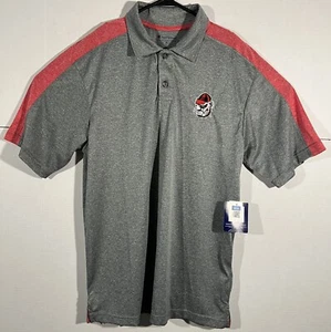 Champion Georgia Bulldogs Men’s Short Sleeve Polyester Red Gray Polo Shirt Sz M - Picture 1 of 14