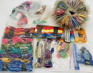 Huge lot DMC Floss Skeins Cotton New &Used thread craft cross-stitch embroidery - Picture 1 of 24