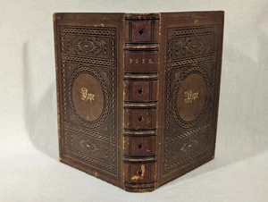 Antique 1855 Poetical Works of Alexander Pope Full Leather Homer Translations - Picture 1 of 10