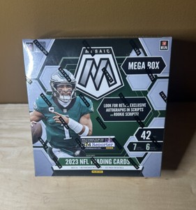 2023 Panini Mosaic Football Mega Box. Reactive Blue Prizms. New. Sealed.