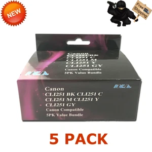 Cartucho de tinta CLI251XL 5 piezas para Canon MX922 MX722 MG5520 MG7120 iP7220 MG5420 - Imagen 1 de 2