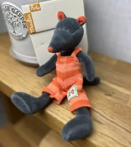 "Moulin Roty La Grande Famille Igor il lupo giocattolo morbido peluche grigio arancione 8"" - Foto 1 di 5