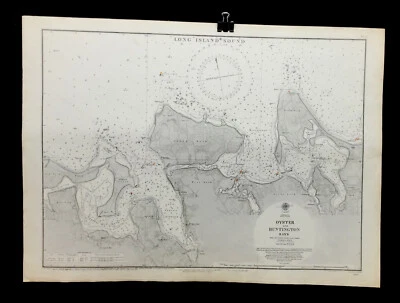 VINTAGE ADMIRALTY  CHART. No. 2457. LONG ISLAND SOUND.  1856. - Image 1 of 4