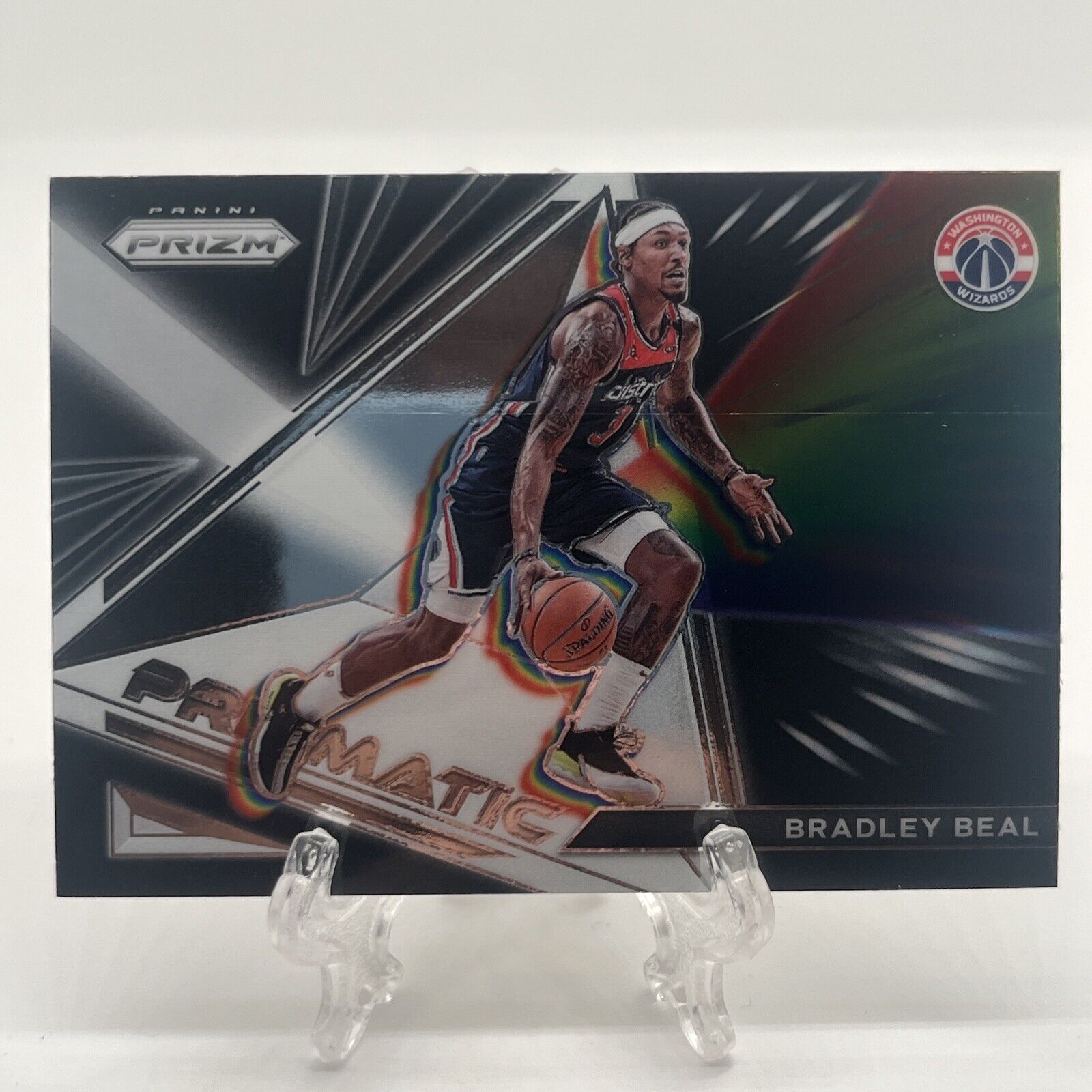 2021-22 Panini Prizm Prizmatic Silver Prizm Bradley Beal #9