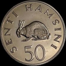 TANZANIA. 50 Senti, 1966 - Seated Rabbit, Ex-Set Proof, RARE