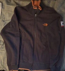 The North Face Large Mens Brown Orange Full Zip Up Jacket Size L - Picture 1 of 5