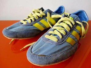 Vintage Adidas TRI STAR Spikes Laufschuhe Gr 39(7,5) Sprinter Trainers very rare - Picture 1 of 7