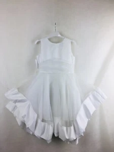2PC Chasing Fireflies Girls Statin Dress Big Bow White Tulle 5Layer W/Mini Skirt - Picture 1 of 12