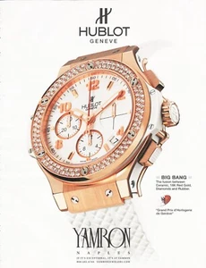 2007 Original Hublot Geneve Yamron Jewelers Reloj de Cerámica Reloj Impreso Anuncio - Imagen 1 de 1