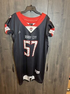 Derby city jersey WFA Women's Football Alliance RARE  #57 rebel sports mens XL - Picture 1 of 9