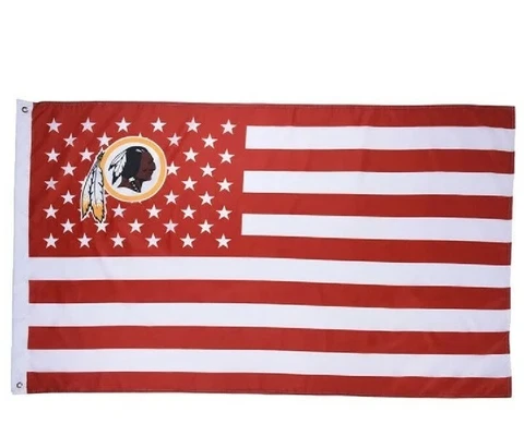 Washington Redskins Americana Logo Flag 3x5- With Grommets Cover