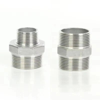 Bsp Male to Male Stainless Steel 304 Reducing Adaptors ,Reducing Hexagon Nipples - Image 1 of 2