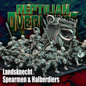 Reptilian Overlords Landsknecht Spearmen and Halberdiers - Picture 1 of 6