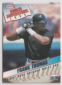 1995 KRAFT SINGLES SUPERSTARS Frank Thomas Baseball Unexploded POPUP CARD #14/30