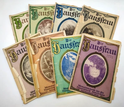 1920 DIE HAUSFRAU Magazine 8 ISSUE  LOT German American Housewife Vintage Foto 1 de 4