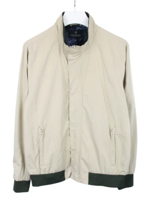 Scotch & Soda Jacket Men XL Harrington Light High Collar Ribbed Edges - Image 1 of 4