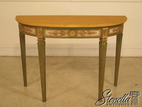 29632EC: French Louis XVI Style Paint Decorated Console Table Cover