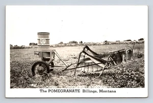 RPPC Übertriebene riesige Heuschrecke Granatapfel Cole Studio Billings MT Postkarte - Bild 1 von 4