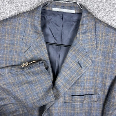 Hickey Freeman Blazer Mens 42R Plaid Wool Silk Linen Cashmere Madison Sport Coat - Image 1 of 4