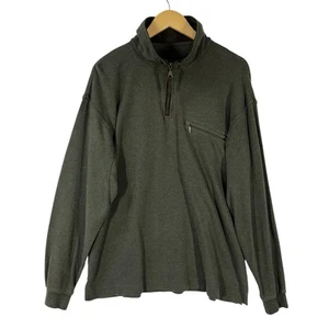 Weatherproof Men’s Knit Sweater Medium Green Quarter Zip Pullover Casual - Picture 1 of 10