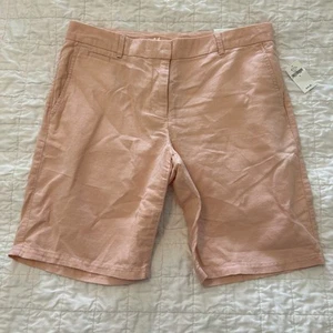 New NWT Khakis GAP Shorts Women’s 4 Linen Blend Boyfriend Roll-Up Bermuda - Picture 1 of 3