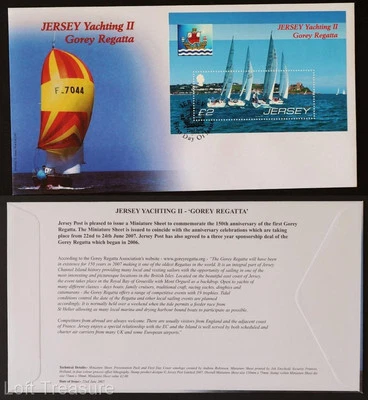 Jersey Stamps "Jersey Yachting II - Gorey Regatta" £2 M/S First Day Cover 2007 - Image 1 of 3