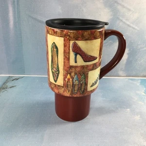 Lang Shoes! Shoes! Shoes! Mug with No Spill Lid, 6” Inches Tall - Picture 1 of 19
