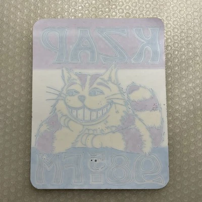 RARE Vintage Original KZAP 98.5 FM Rock Radio Cat Sticker 1974 Sacramento CA *** - Image 1 of 4