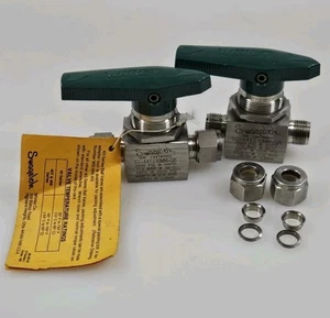 (2pk) Swagelok SS-44TS10MM-GR 2 Way Ball Valve 10mm《NEW》Great Deal U.S. Seller - Picture 1 of 8