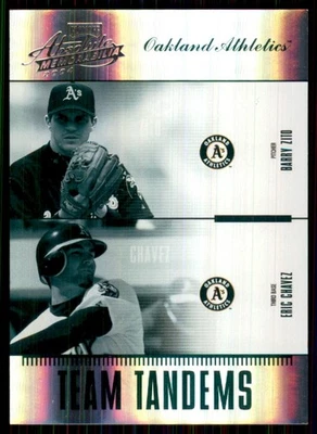 2004 Absolute Memorabilia Team Tandems #TAN-13 Barry Zito Chavez Athletics /25 - Image 1 of 2