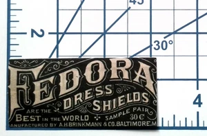 Fedora Sign - Die Cut Paper Sticker Scrapbooking Dress Shields Best in the World - Picture 1 of 2