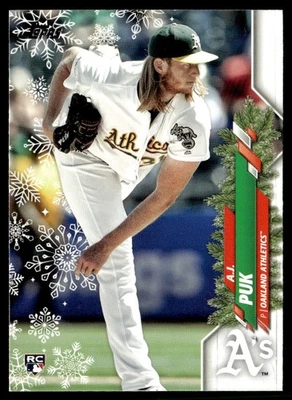 2020 Topps Holiday A.J. Puk Rookie Oakland Athletics #HW193 - Image 1 of 2