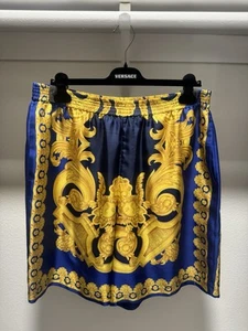 Versace Baroque Print Silk Shorts - Picture 1 of 7